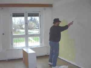 Renovierung des neuen Raumes